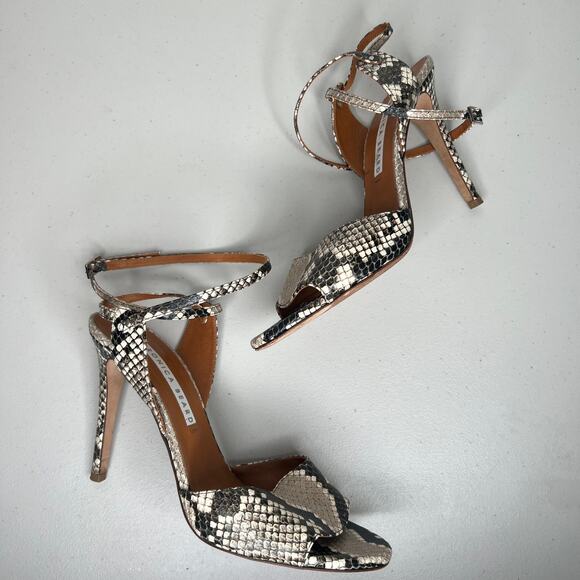 Veronica Beard Suma Snake Sandal Ankle Wrap Heel Size 40/9 - Picture 8 of 10